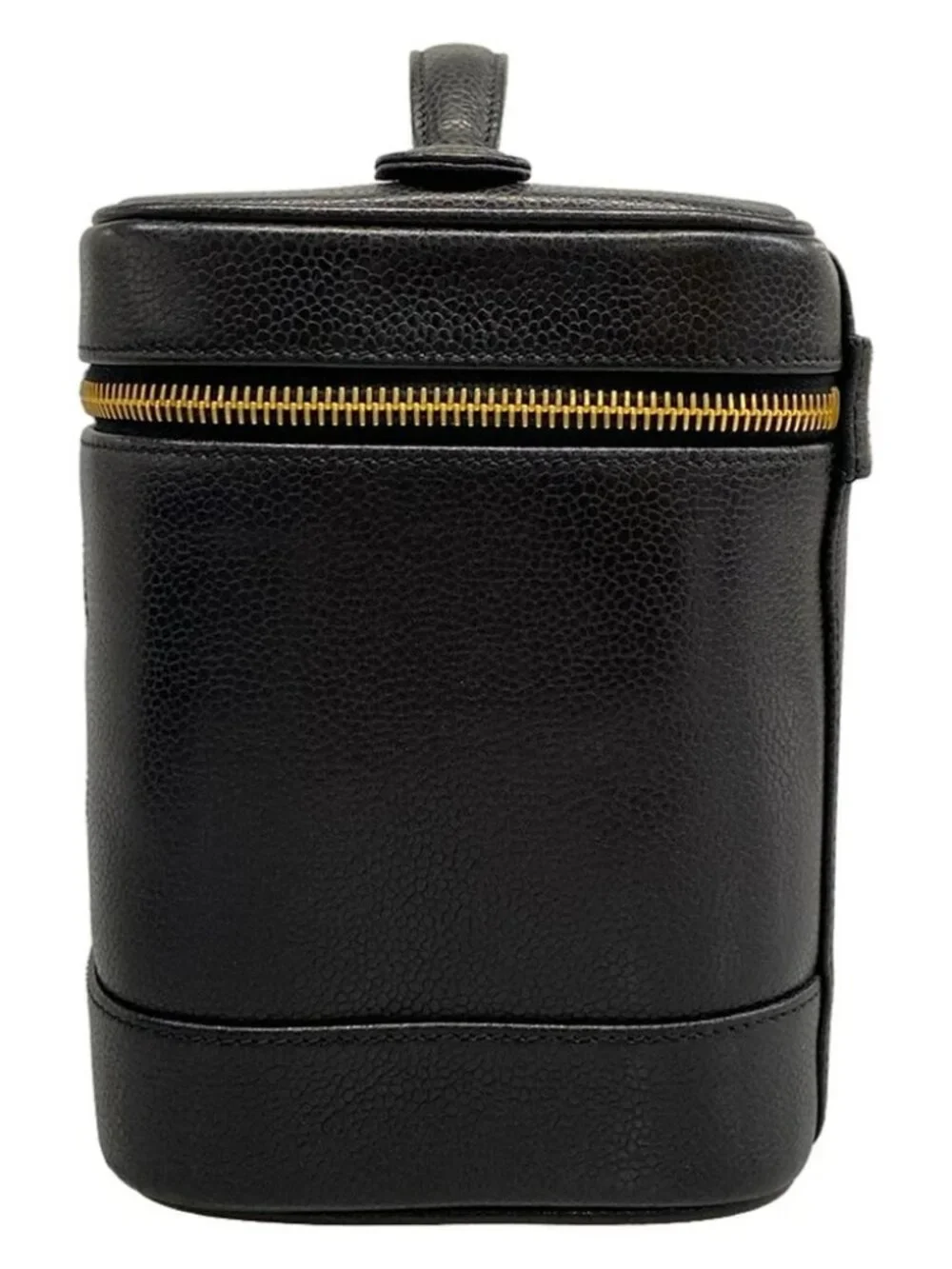 CHANEL A01998/X01503/94305 Black Calfskin Vanity Bag Gold hardware